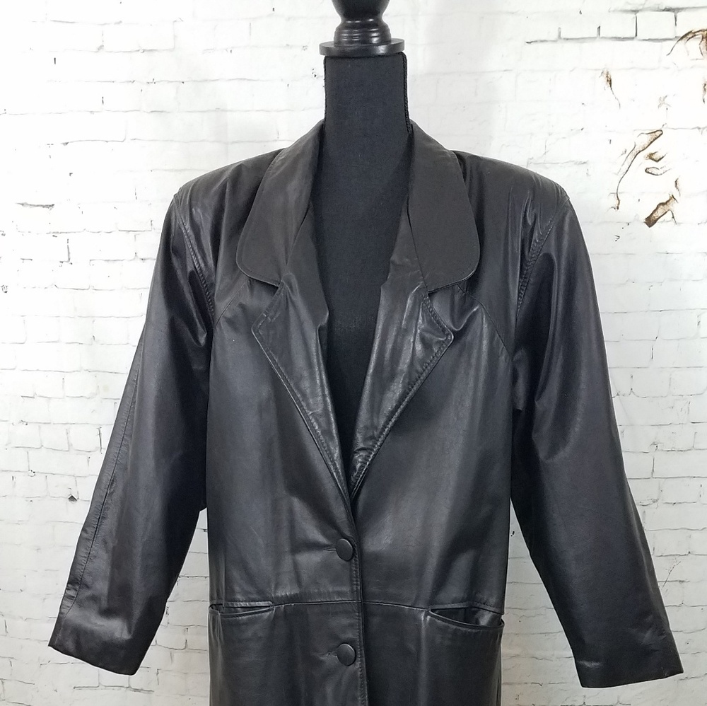 Leather trenchcoat